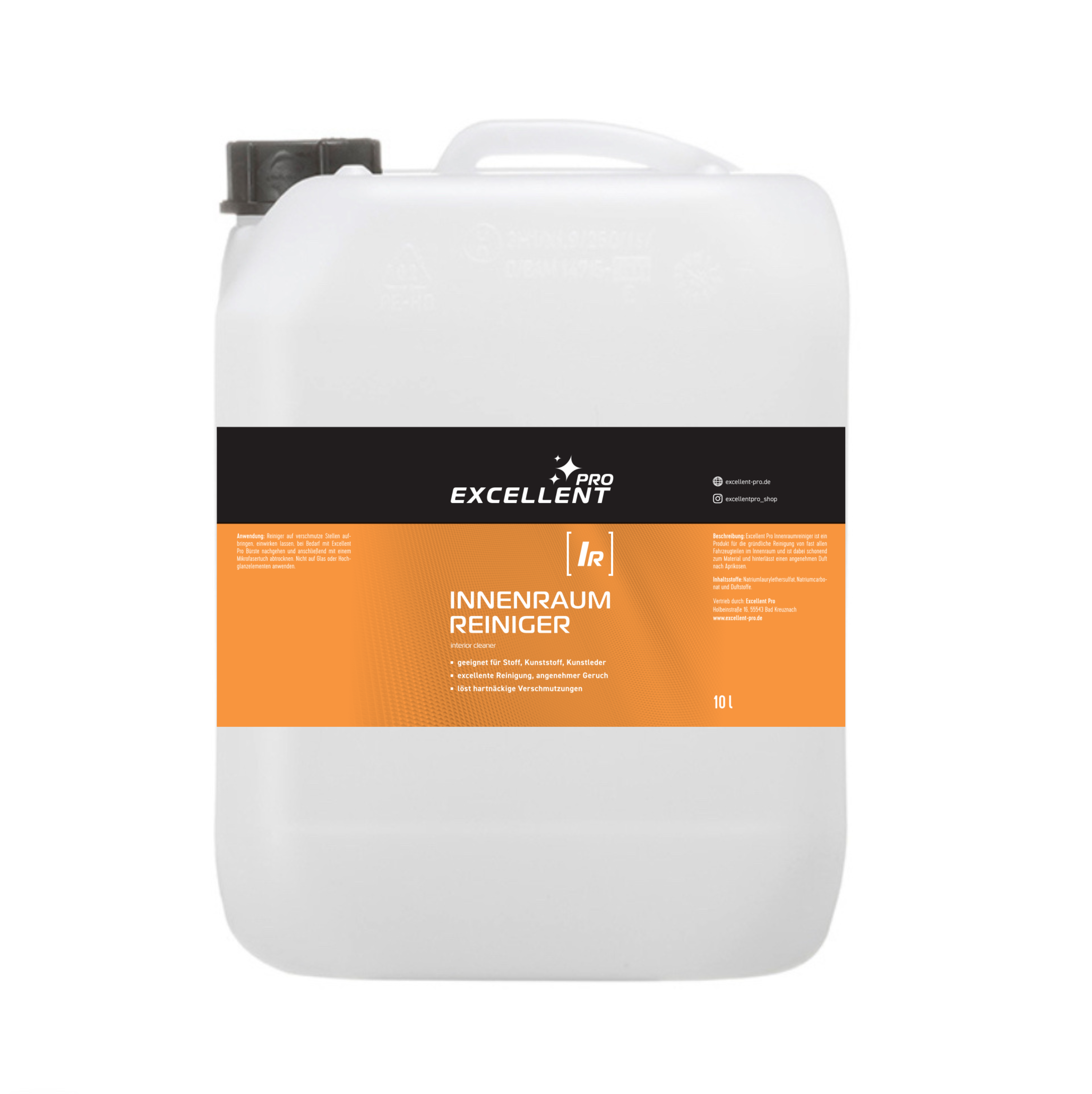 Innenraumreiniger 10 L – Profi-Kanister für Kunstleder, Stoff & Armaturen